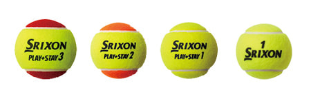 4種類のテニスボール